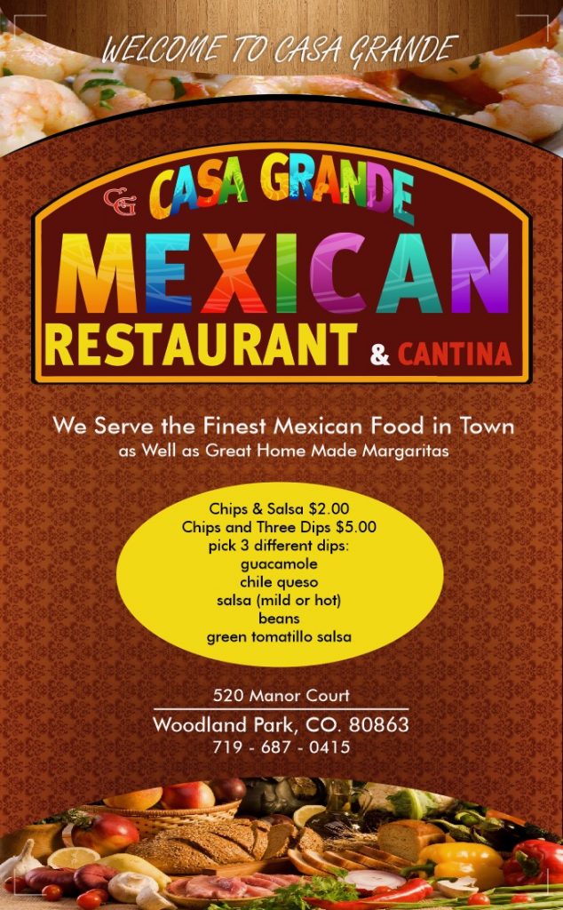 Casa Grande Mexican Restaurant General Menu